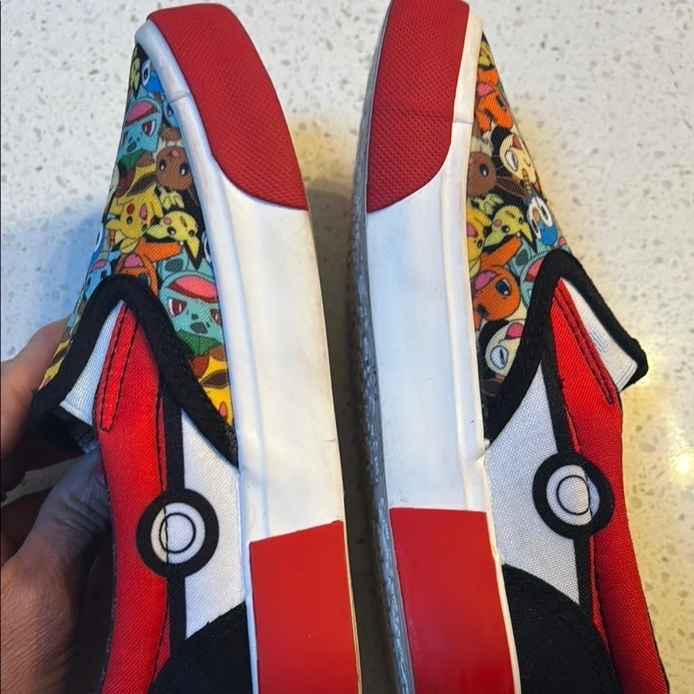 Ground UP Pokemon PIKACHU Slip-On Canvas Sneaker Shoes Unisex Youth Size 1